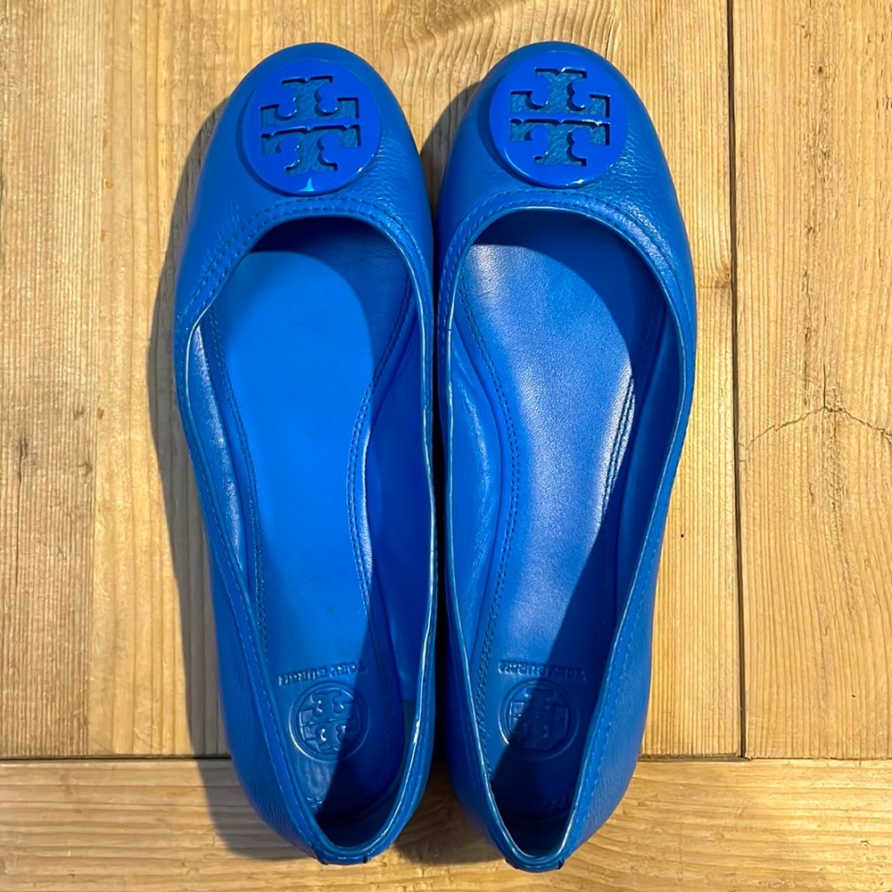 Tory Burch Blue Ballet Flat Size 10